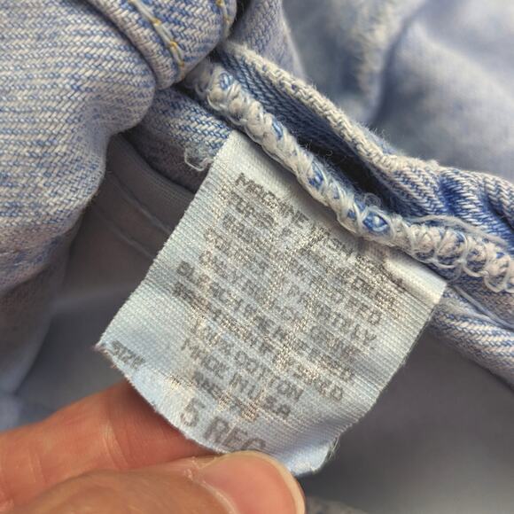 Vintage Lee Skirt Girls Size 5 Light Wash Mini Denim - Picture 6 of 7